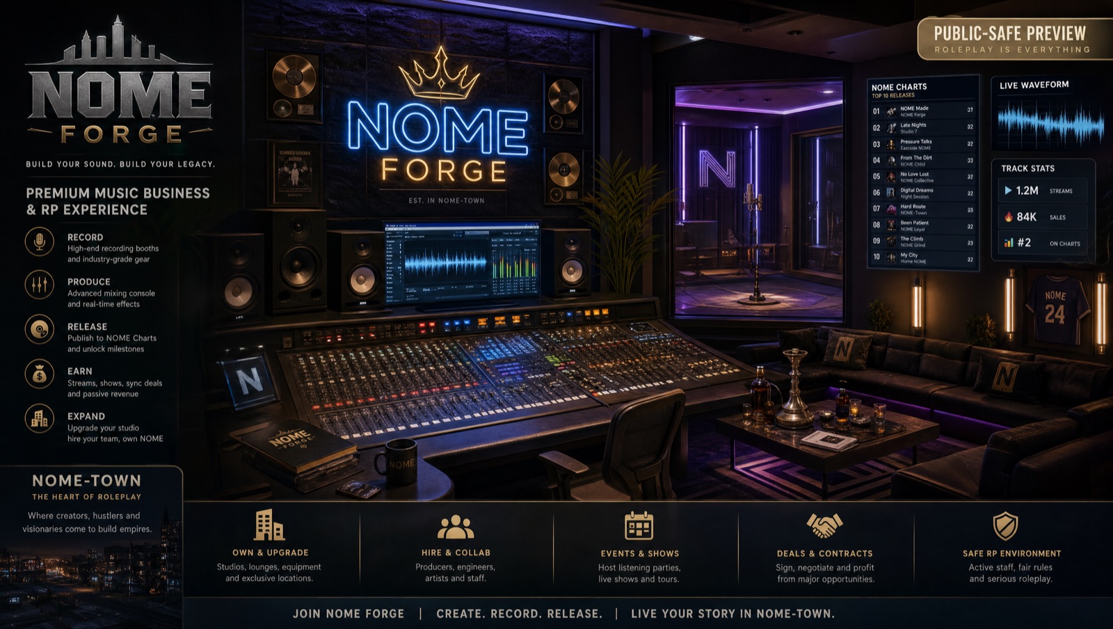 NOME music studio roleplay suite preview
